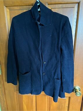 J. Crew Navy Wool-Blend Women's Blazer Jacket